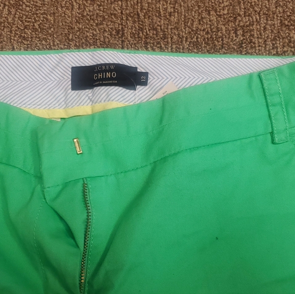 J.crew 3" Chino short neon green US12 NWT - Picture 3 of 5